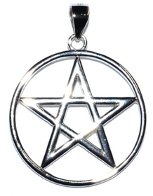 AzureGreen JSPEN1 7/8" Pentagram sterling pendant