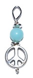 AzureGreen JSPPEAA Peace pendant with amazonite bead