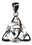 AzureGreen JSTRI 5/8" Triquetra sterling pendant