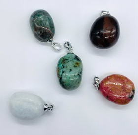 AzureGreen JTVAR  ~3/4" Stone various pendant