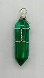 AzureGreen JWPMAL5  (set of 5) wire wrapped Malachite (Synthetic) point