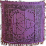AzureGreen RAC36 Purple Triquetra altar/ tarot cloth 36