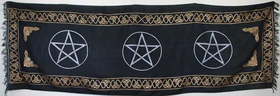 AzureGreen RAP79WP Three Pentagram altar cloth 21" x 72"