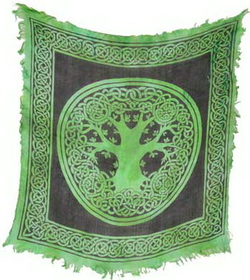 AzureGreen RASC93 Tree of Life altar cloth 18" x 18"