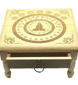 AzureGreen RAT124  11 1/2x 11 1/2" Pendulum altar table
