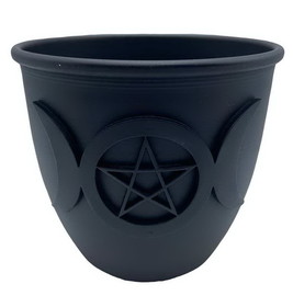 AzureGreen RB049  5" Triple Moon & Pentagram bowl