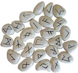 AzureGreen RRWHIR White Resin rune set