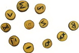 AzureGreen RRWOO Wood rune set