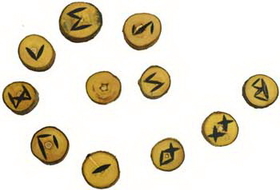 AzureGreen RRWOO Wood rune set