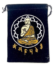 AzureGreen RV57081  (set of 10) 5"x 7" Buddha Black velveteen bag