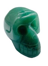 AzureGreen SAS014  ~2" Aventurine, Green Skull