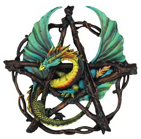 AzureGreen SP084 Forest Pentagram Dragon 13"