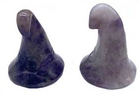 AzureGreen SWH051  (set of 2) 1 3/4" Witch's Hat Amethyst