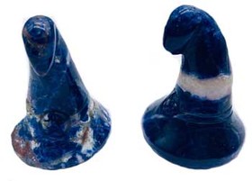 AzureGreen SWH052  (set of 2) 1 3/4" Witch's Hat Sodalite