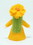 Eco Flower FairiesDesert Marigold Fairy (standing felt doll, flower hat), fair skin