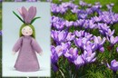 Eco Flower Fairies Crocus Fairy (standing felt doll, flower hat)