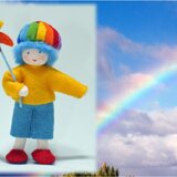 Eco Flower Fairies Rainbow Child (bendable felt doll)