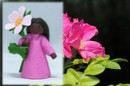 Eco Flower Fairies Sweet Briar Fairy (standing felt doll, holding flower)
