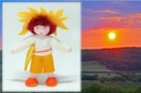 Eco Flower Fairies Sun Child (bendable felt doll)