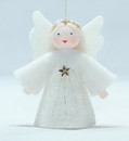 Eco Flower FairiesLil' Angel (hanging felt doll), fair skin / white hair