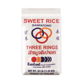 Three Ring Sweet Rice Sanpathong, 25 LBS