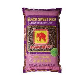 Asian Best Black Sweet Rice, 5 LBS, Case of 6