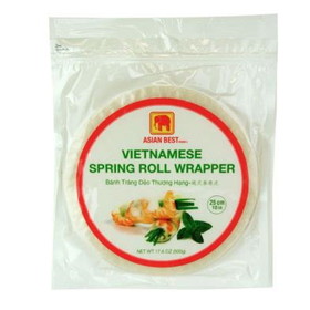 Asian Best Vietnamese Spring Roll Wrapper 25CM, 17.6 OZ, Case of 30