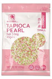 Asian Best Tapioca Pearls Mix Colors (S), 16 OZ, Case of 20