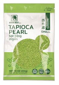 Asian Best Tapioca Pearls Green (S), 16 OZ, Case of 20