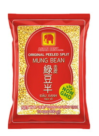 Asian Best Peeled Split Mung Bean, 14 OZ, Case of 50