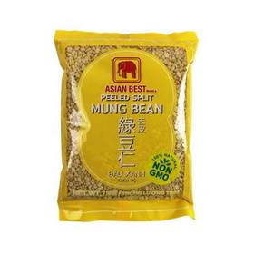 Asian Best Peeled Split Mung Bean (Premium), 14 OZ, Case of 50