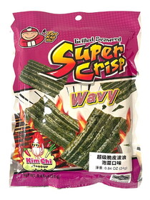 Taokaenoi Grilled Seaweed KimChi Flavour Super Crisp Brand (Wave), 24 G, Case of 12