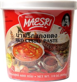 Mae Sri Red Curry Paste (Vac.Pk), 14 OZ, Case of 12