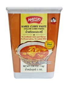 Mae Sri Karee Curry Paste (Yellow Curry)(1KG), 2LB 3 OZ, Case of 6