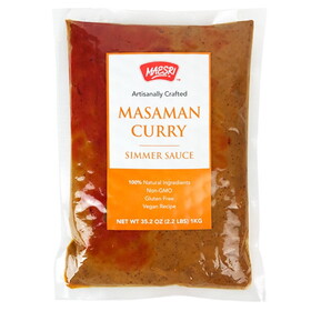 Mae Sri Masaman Curry Simmer Sauce (without vegetables), 1 KG, Case of 12