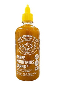 3Mountains Yellow Sriracha Chili Sauce (M), 18.7 OZ, Case of 12