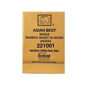 Asian Best Bamboo Shoot Whole Pai Rai (Tin), 40 LBS