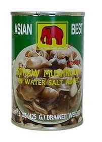Asian Best Straw Mushroom in Brine (Pieces), 15 OZ, Case of 24