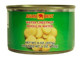 Asian Best Water Chestnut Whole (8 OZ), Case of 24