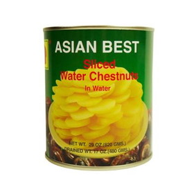 Asian Best Water Chestnut Sliced (29 OZ), Case of 24