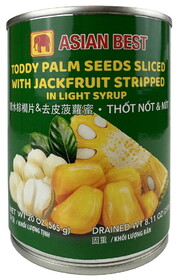 Asian Best Todd palm seeds sliced with jackfruit stripped, 20 OZ, Case of 24