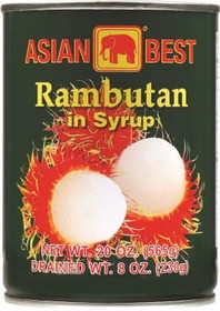 Asian Best Rambutan in Syrup, 20 OZ, Case of 24