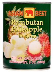 Asian Best Rambutan W/Pineapple, 20 OZ, Case of 24