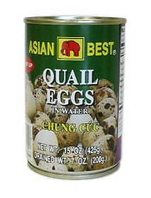 Asian Best Quail Eggs in Water, 15 OZ, Case of 24