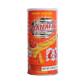 Hanami Prawn Crackers (Hot) Can, 110 G, Case of 12