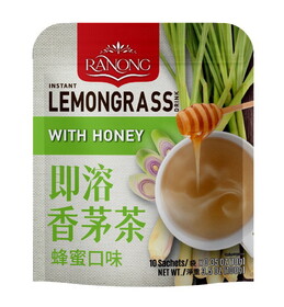 Ranong Tea Instant Lemongrass Drink with Honey, 100 G, Case of 12