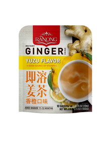 Ranong Tea Instant Ginger Drink Yuzu Flavor, 100 G, Case of 12