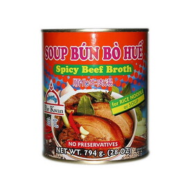 Por Kwan Spicy Beef Flavour Broth, 28 OZ, Case of 24