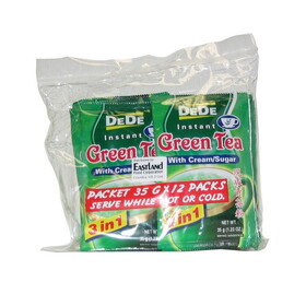 De De Instant Green Tea 3in1, 1.23 OZ, 12 per pack, 30 per case