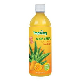 Tropiking Aloe Vera Mango Juice Drink, 16.9 FL.OZ, Case of 24
